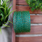 Raindrop Glass Bangles – Set of 12 Bangles (With / Without Ghungru)