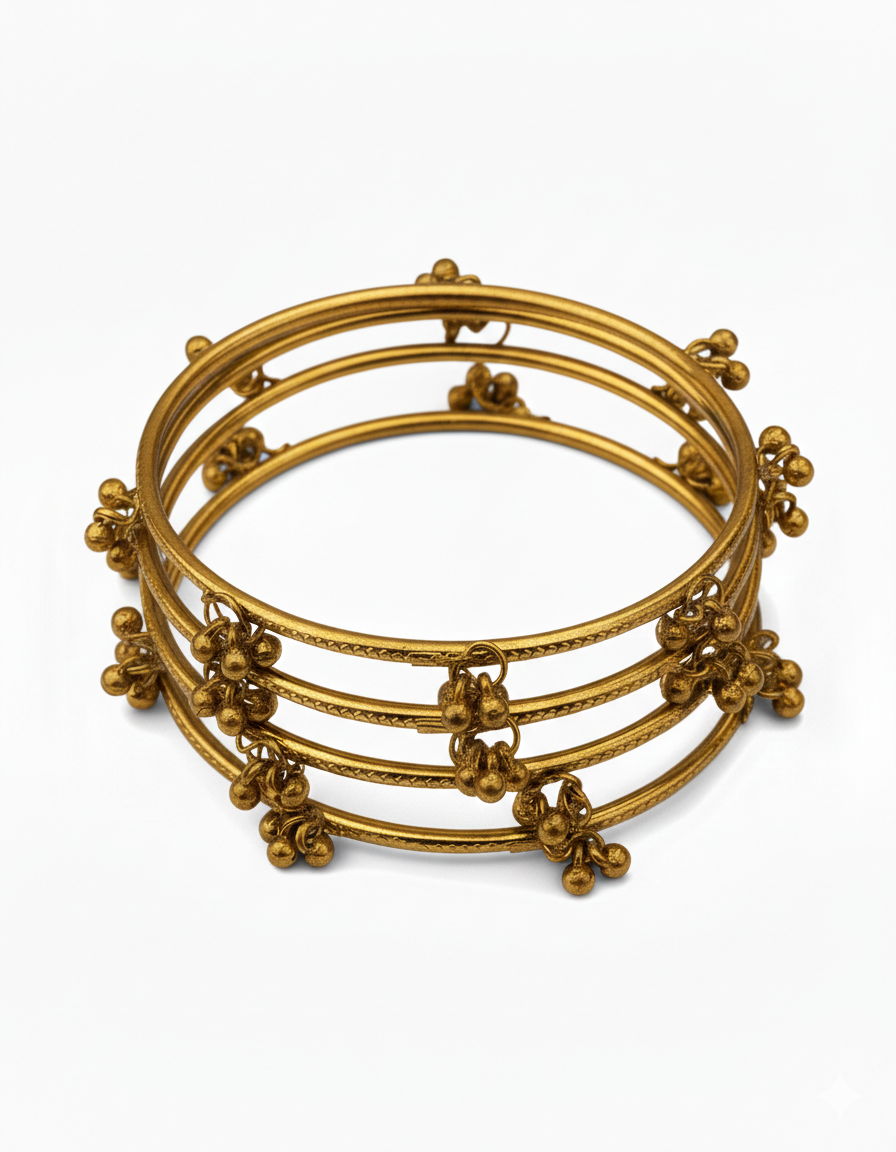 Raindrop Glass Bangles – Set of 12 Bangles (With / Without Ghungru)