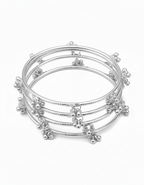 Raindrop Glass Bangles – Set of 12 Bangles (With / Without Ghungru)