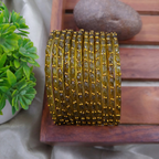 Raindrop Glass Bangles – Set of 12 Bangles (With / Without Ghungru)