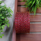 Raindrop Glass Bangles – Set of 12 Bangles (With / Without Ghungru)