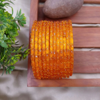 Raindrop Glass Bangles – Set of 12 Bangles (With / Without Ghungru)