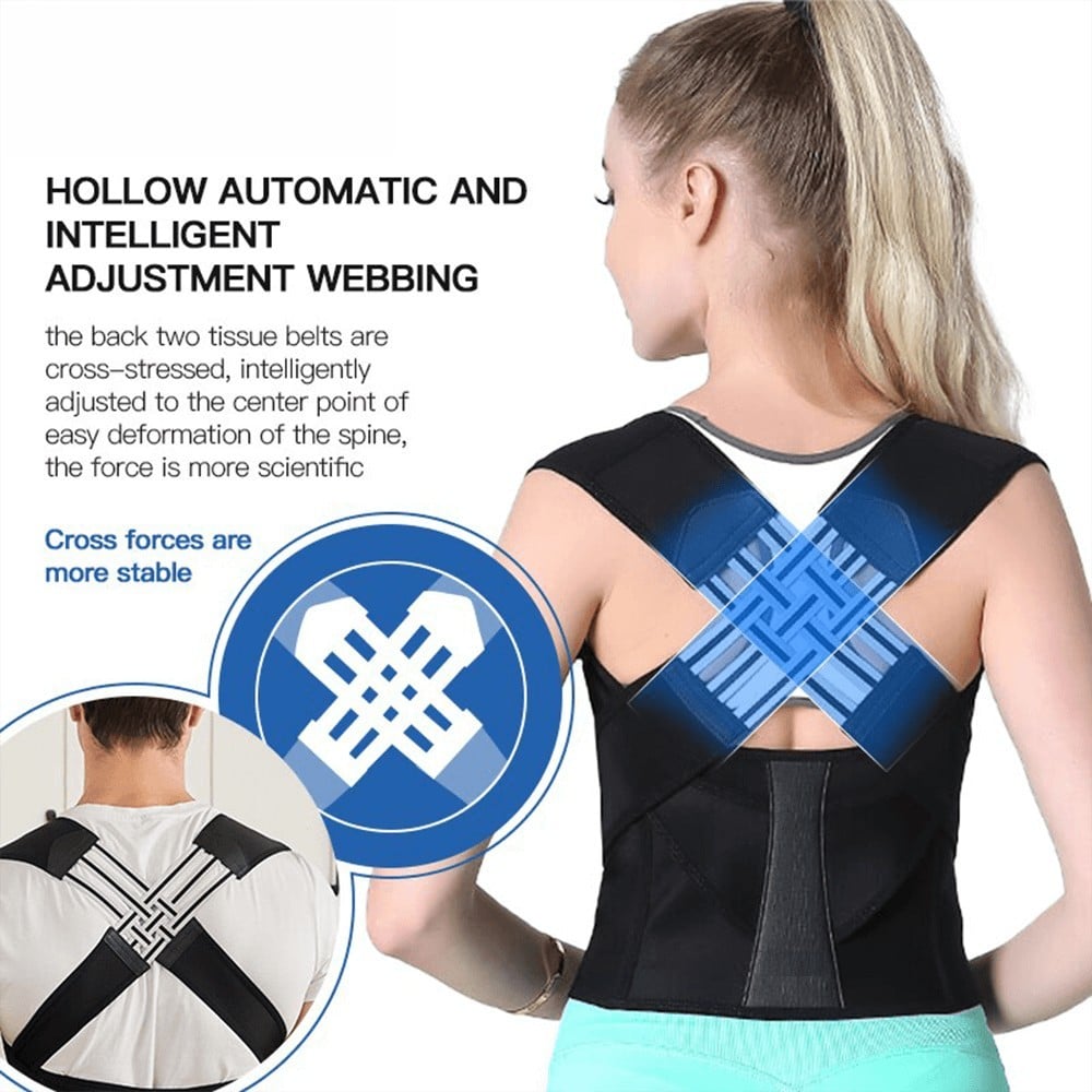 Posture Corrector Adjustable Back Brace Support Strap Nude
