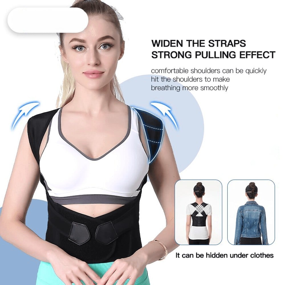 Posture Corrector Adjustable Back Brace Support Strap Nude