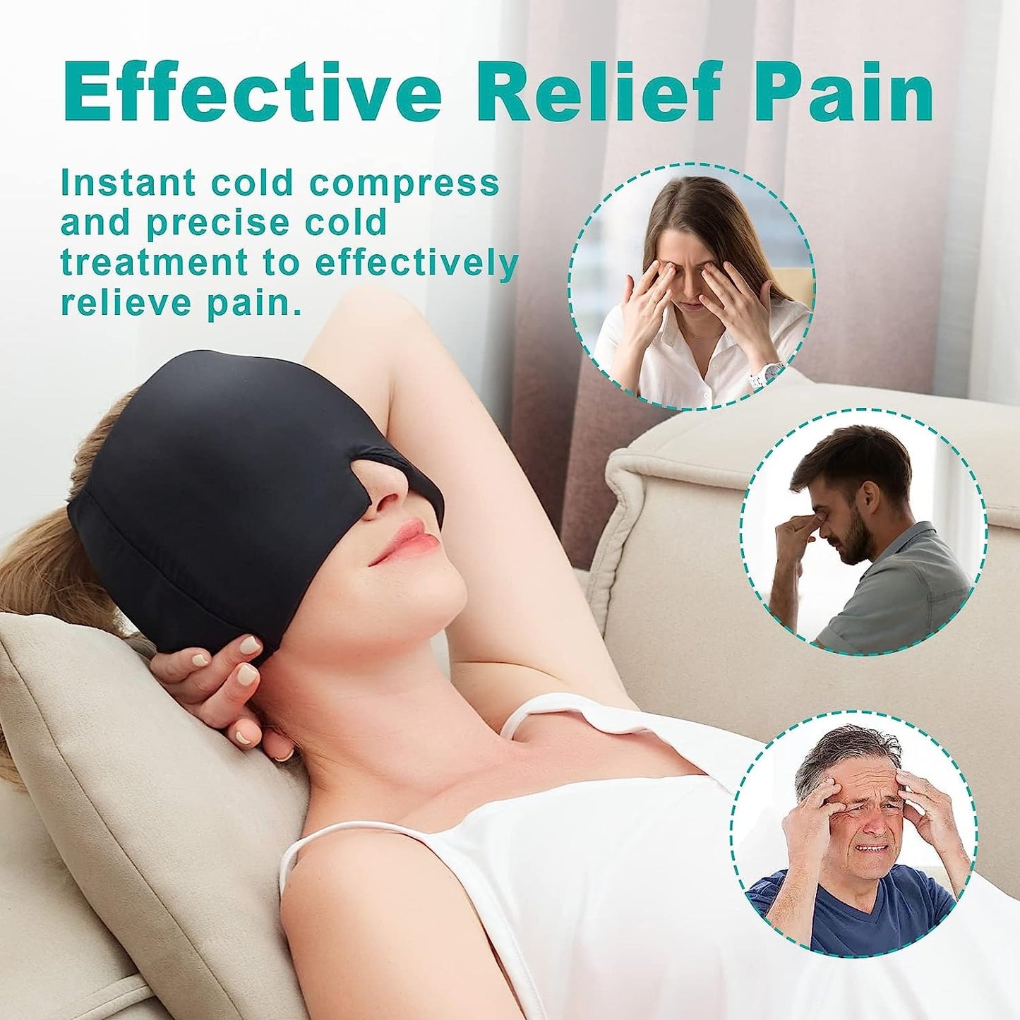 Reusable Ice Gel Migraine Relief Cap